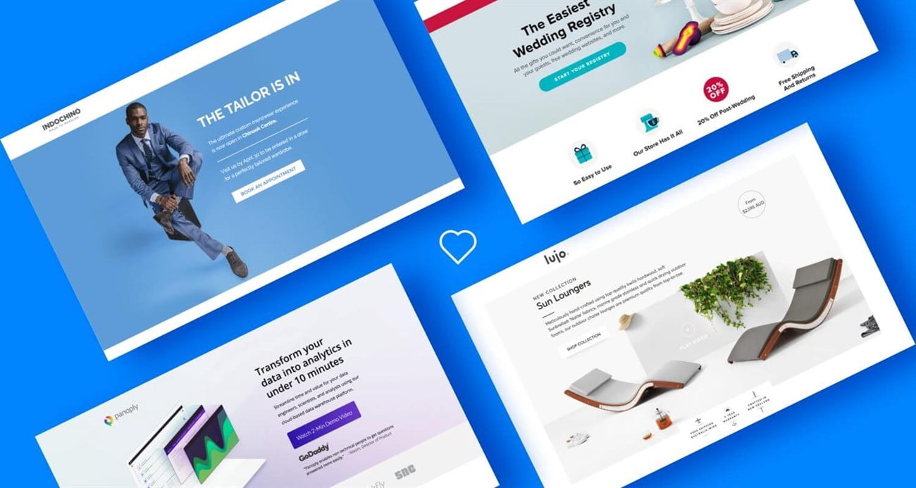 một số mẫu landing page
