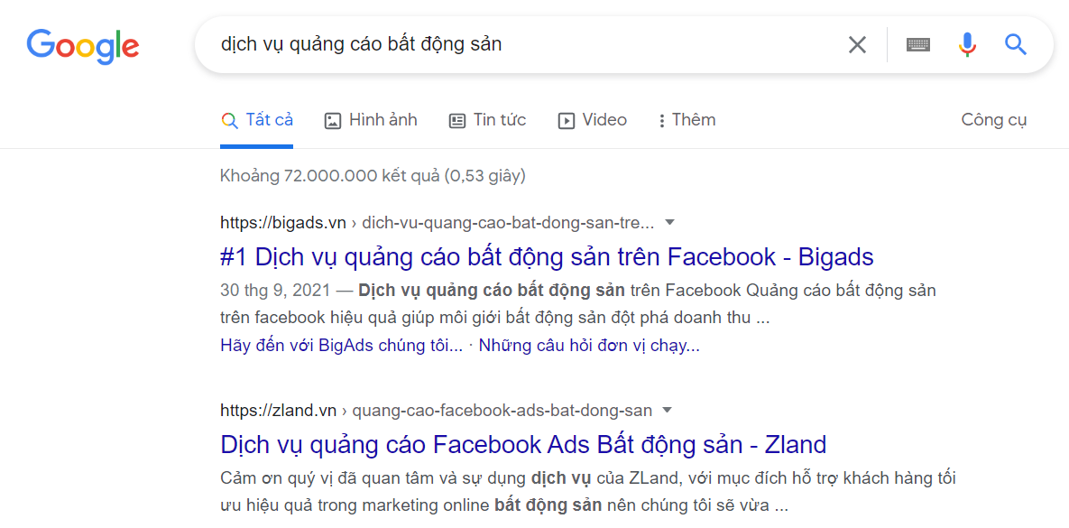 loại hình quảng cáo tìm kiếm trên google ads