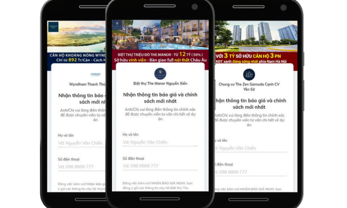 Quảng cáo bất động sản trên zalo