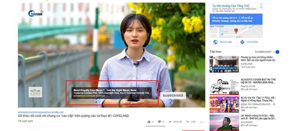 quảng cáo youtube bất động sản